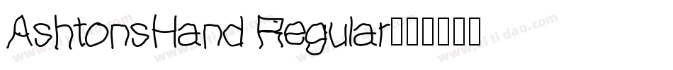 AshtonsHand Regular字体转换
